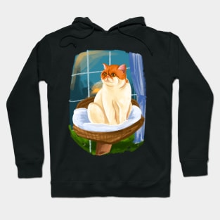 Kitty cat on the seat curious Hoodie